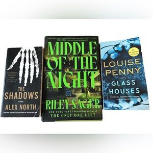 3 books - Middle of the Night, The Shadows, Glass Houses